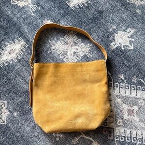 Goldenrod Suede Women's Bag. Genuine Leather